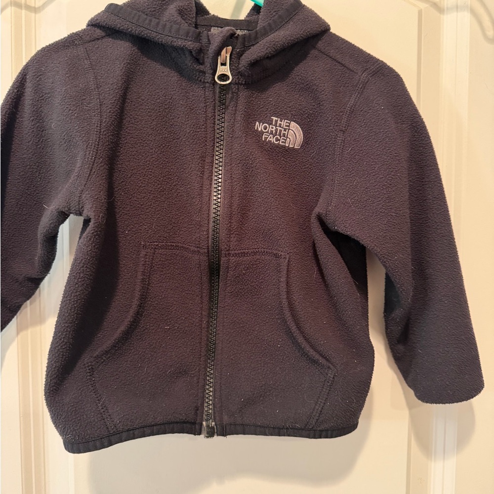 The North Face Kids' Dark Gray Fleece Hoodie Jacket — 040926